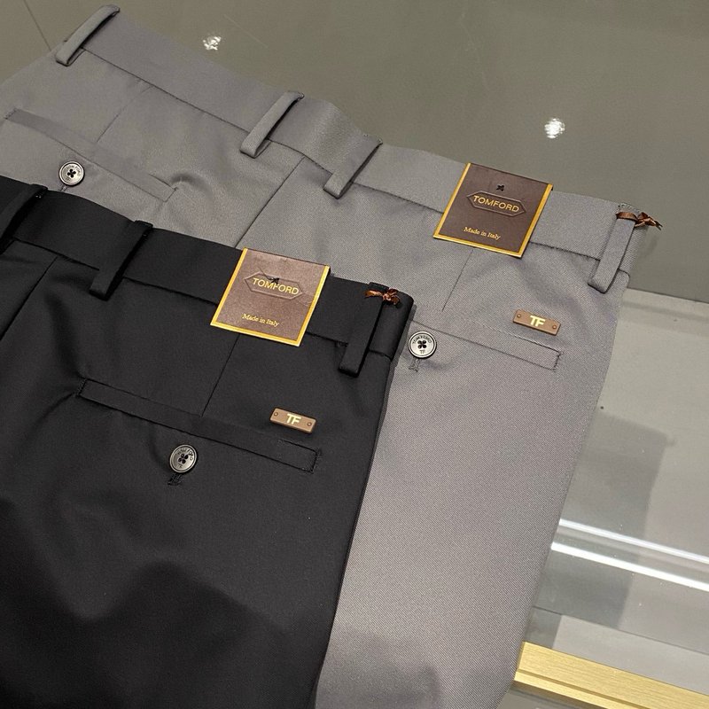 Tom Ford 남성 슬림핏 코튼 정장 바지 001-277124