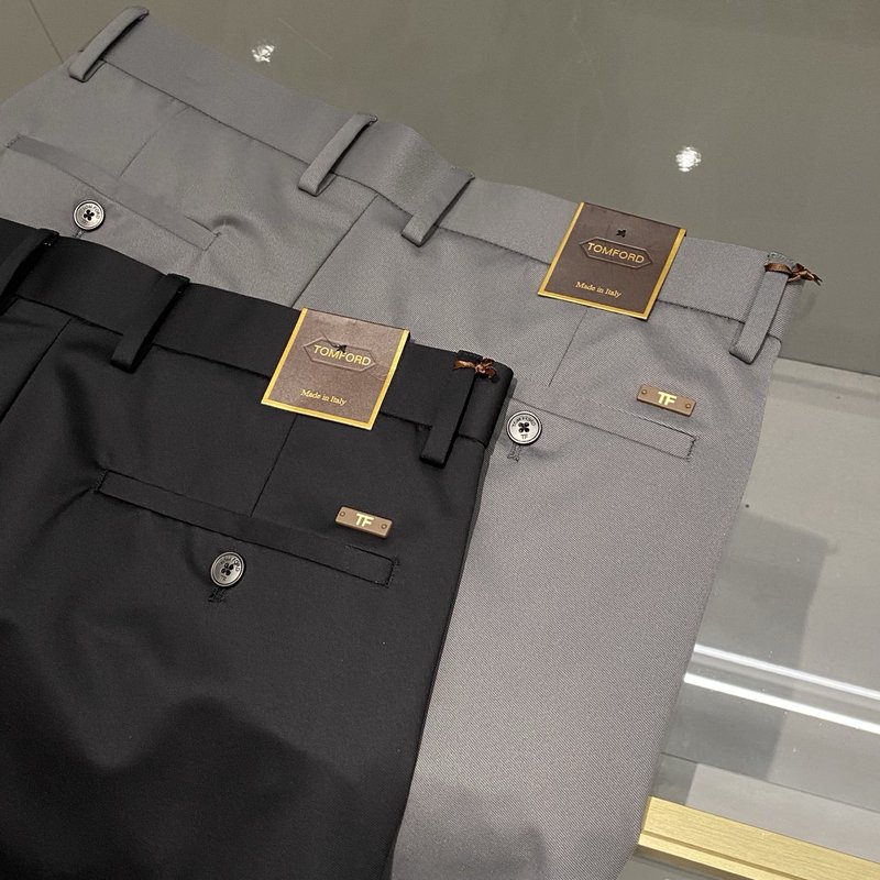Tom Ford 남성용 슬림핏 순면 정장 바지 001-277172