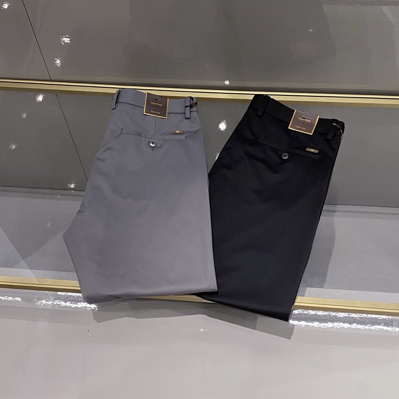Tom Ford 남성용 슬림핏 순면 정장 바지 001-277172