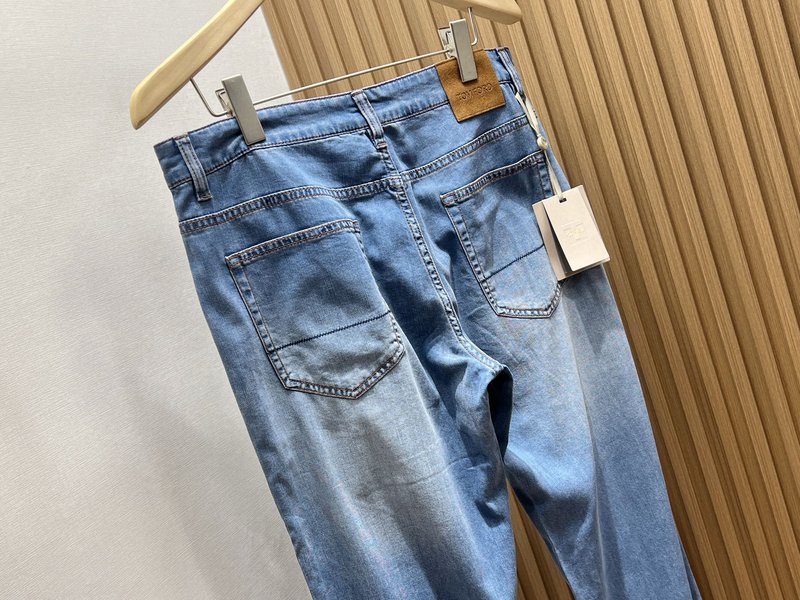 톰 포드 여름 스트레이트 텐셀 청바지 001-277174