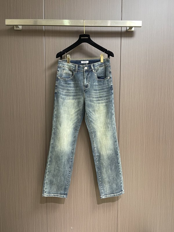 로에베 프린트 스트레이트 청바지 001-277183