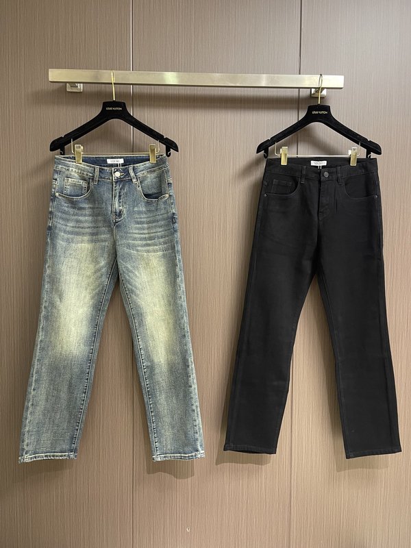로에베 프린트 스트레이트 청바지 001-277183