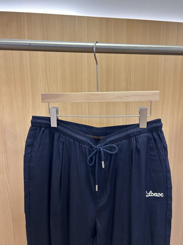 로에베 린넨 코튼 혼방 팬츠 001-277200