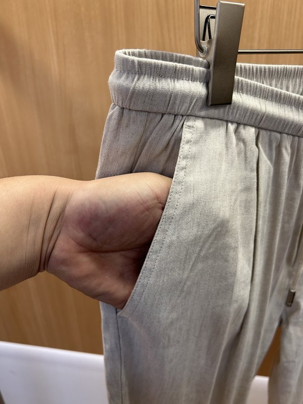 로에베 자수 린넨 팬츠 001-277202