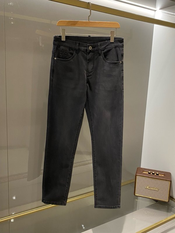 Loewe 남성 블랙그레이 스트레치 청바지 001-277219