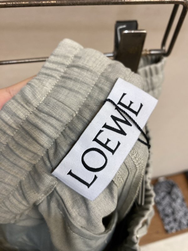 Loewe 울 자수 일자 포켓 팬츠 001-277223