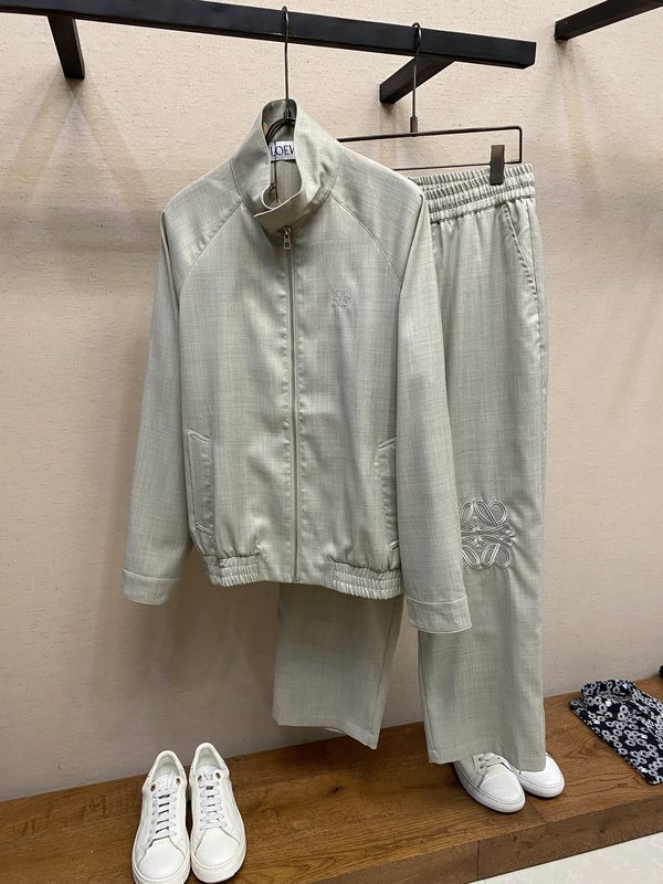 Loewe 울 자수 일자 포켓 팬츠 001-277223