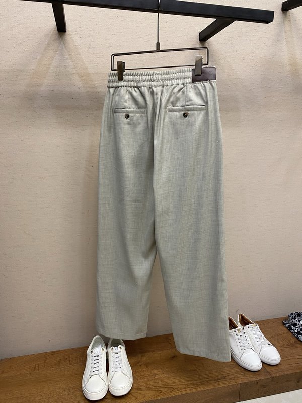 Loewe 울 자수 일자 포켓 팬츠 001-277223