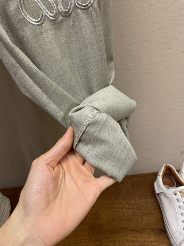 Loewe 울 자수 일자 포켓 팬츠 001-277223