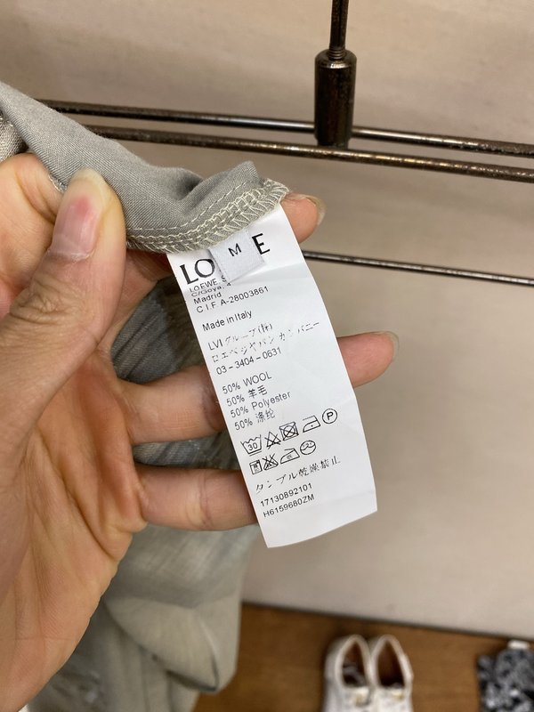 Loewe 울 자수 일자 포켓 팬츠 001-277223