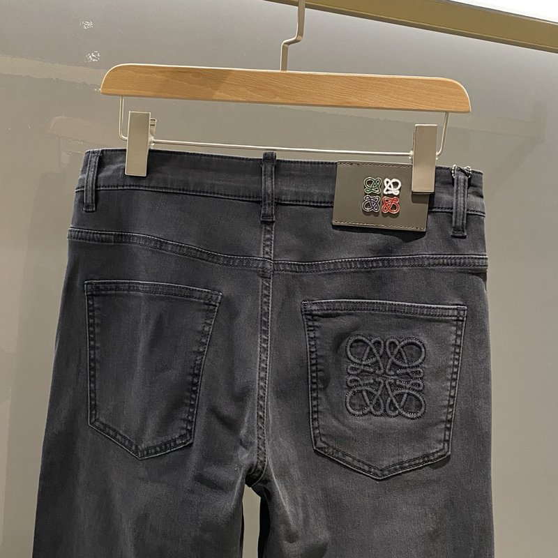 로에베 남성 블랙그레이 스트레치 데님 팬츠 001-277227