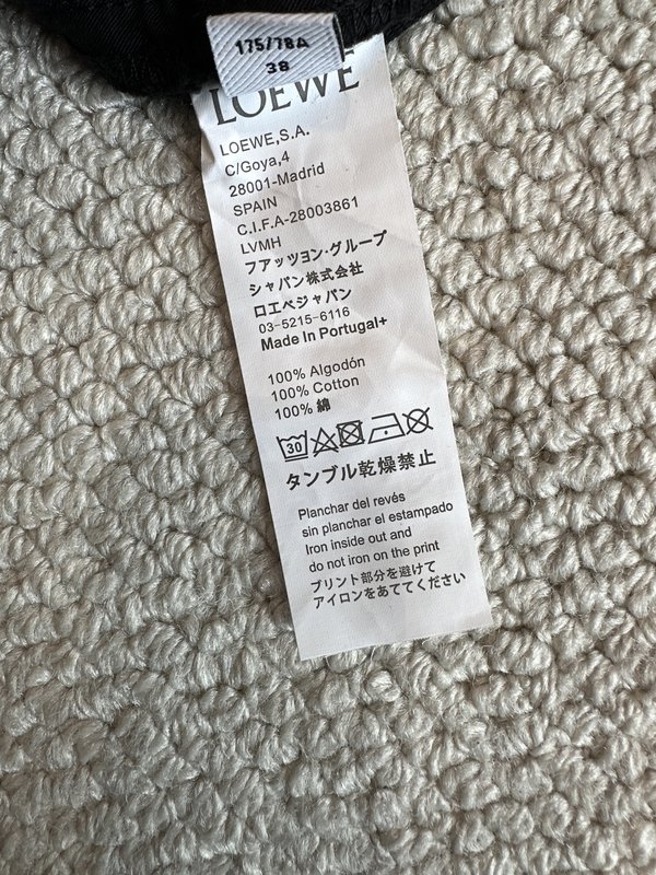 로에베 블랙 워싱 데님 진 001-277244