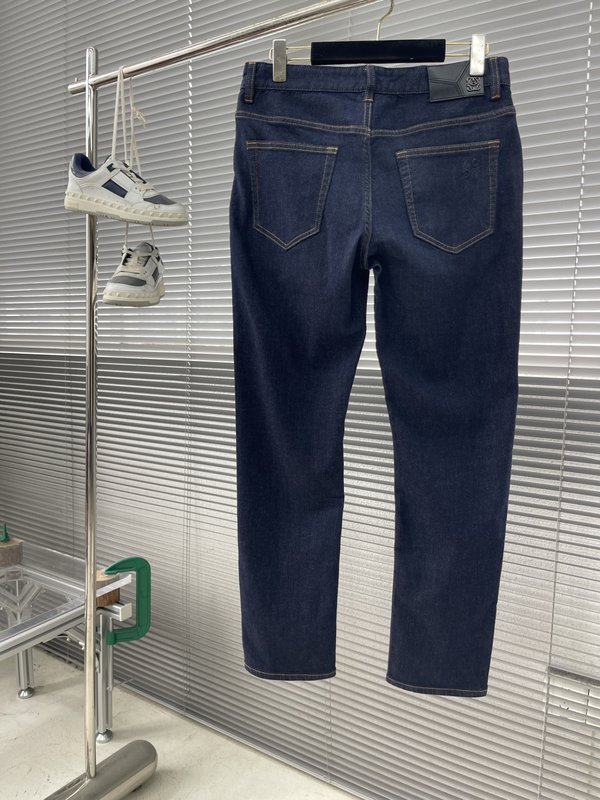 로에베 남성 블루 하이 스트레치 데님 팬츠 001-277258