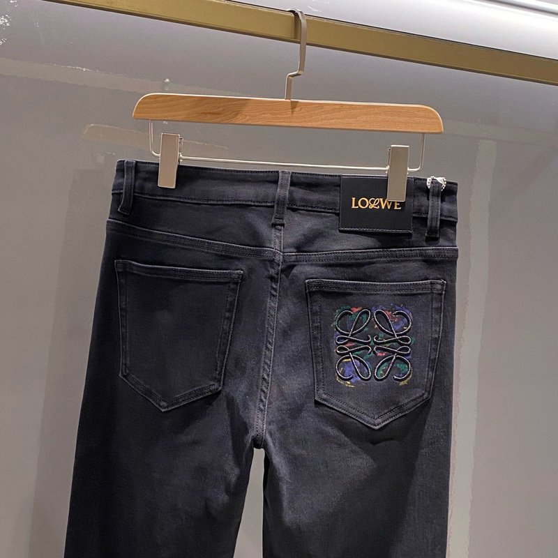 로에베 남성 패션 블랙 청바지 001-277266