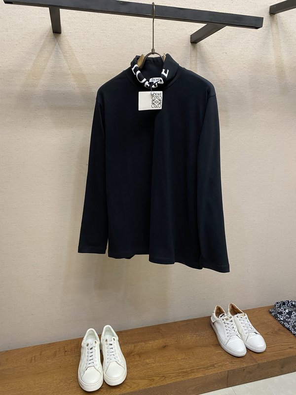 Loewe 오버사이즈 하이넥 프린트 롱슬리브 티셔츠 001-277285