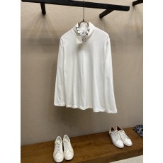 로에 루즈핏 하이넥 프린트 긴팔 티셔츠 001-277286