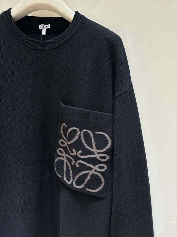LOEWE 포켓 자카드 니트 001-277287