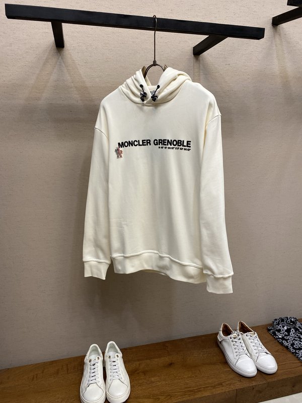 Moncler 프린트 자수 코튼 후드 스웨트셔츠 001-277307