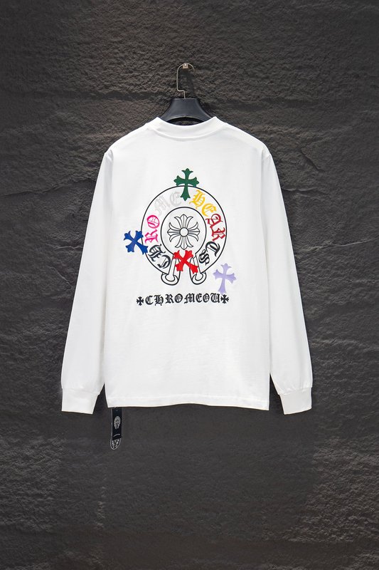 크롬하츠 스타일 빈티지 라운드 티셔츠 001-277437
