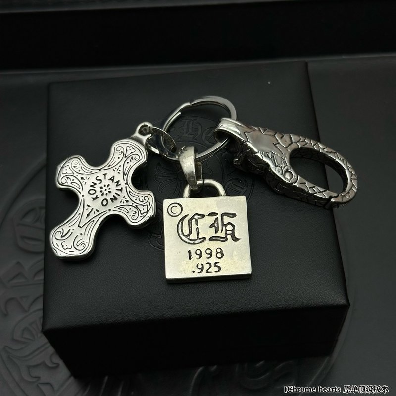크롬 하트 열쇠고리 걸이 001-277698