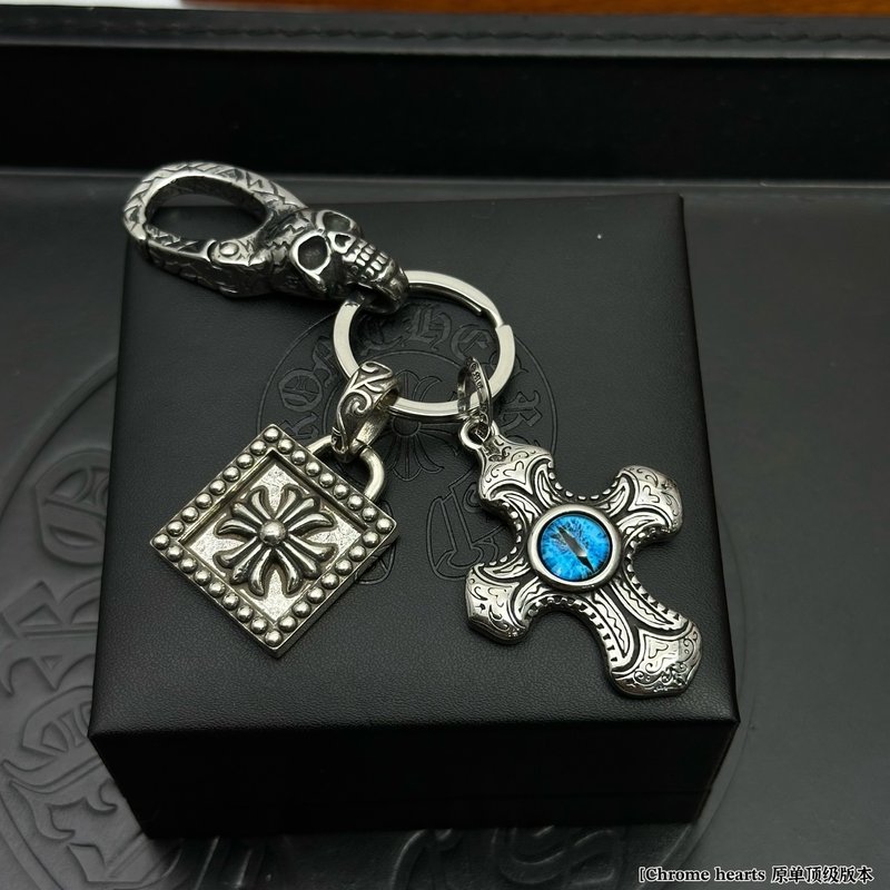 크롬 하트 열쇠고리 걸이 001-277698