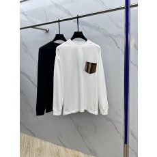 버버리 가슴 그리드 포켓 긴팔 티셔츠 001-277726