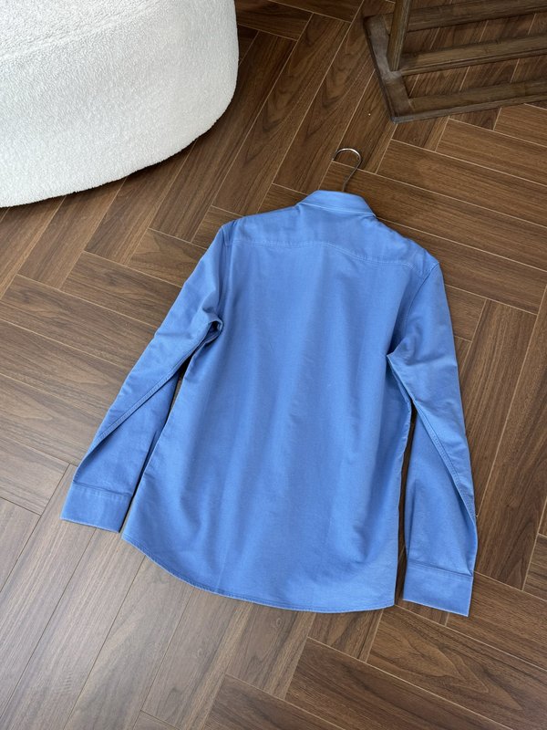 버버리 카라 체크 트림 긴팔 셔츠 001-277736