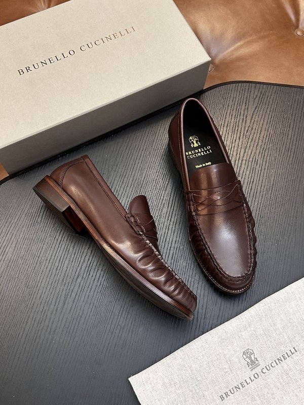 브루넬로 쿠치넬리 가죽 밑창 신발 001-277904