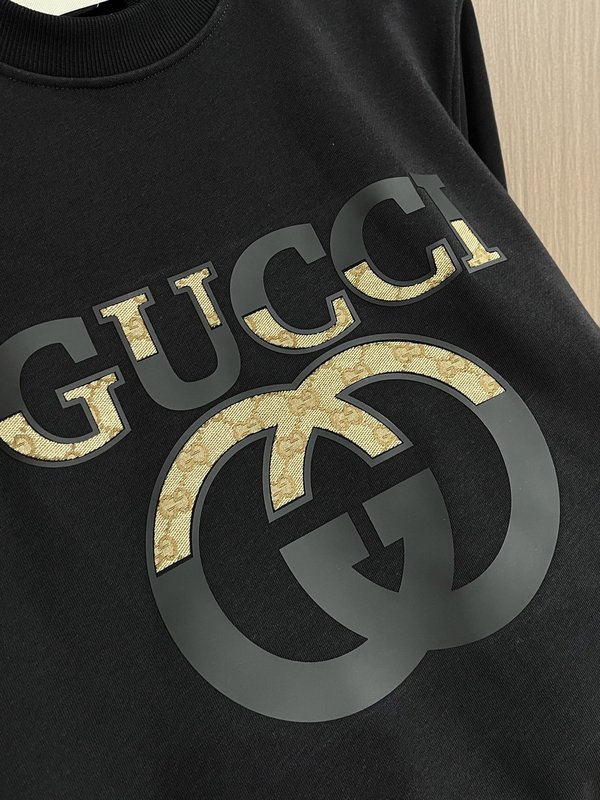 GUCC 패치워크 자수 로고 크루넥 스웨트셔츠 001-277946