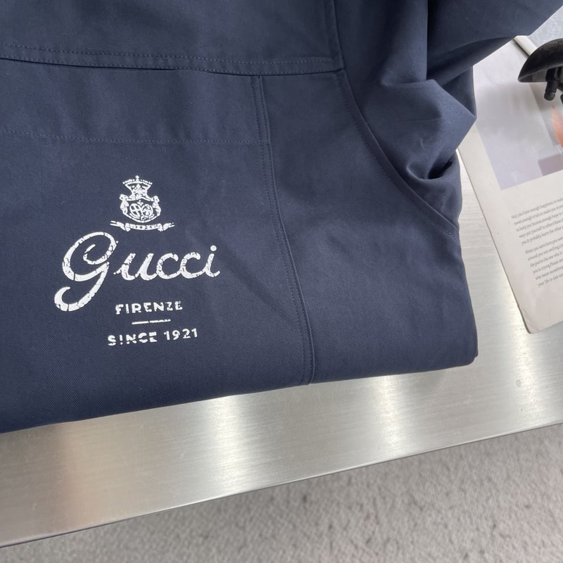 GUCCI 프린트 가슴 포켓 긴팔 셔츠 001-277947