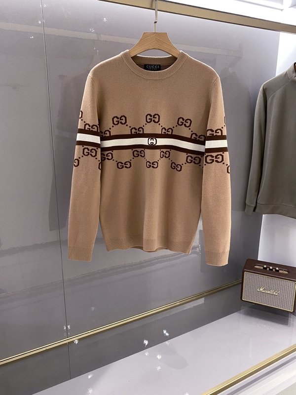 GUCCI 남성 자카드 라운드 니트 001-277950