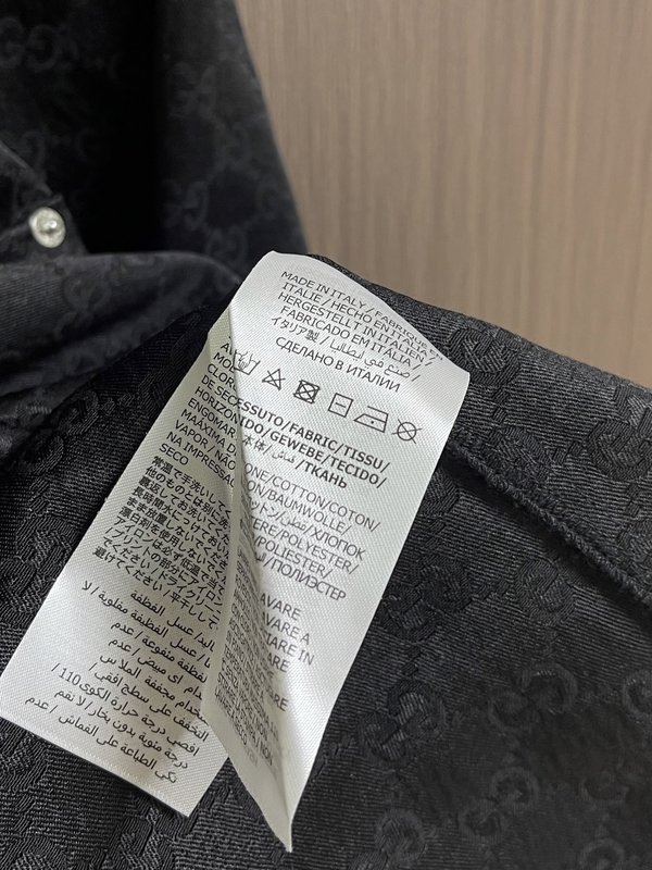 구찌 다크 패턴 자카드 데님 롱슬리브 셔츠 001-277959