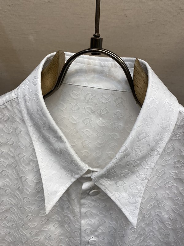 Gucci 신상 마구 걸쇠 자카드 면 셔츠 001-277964