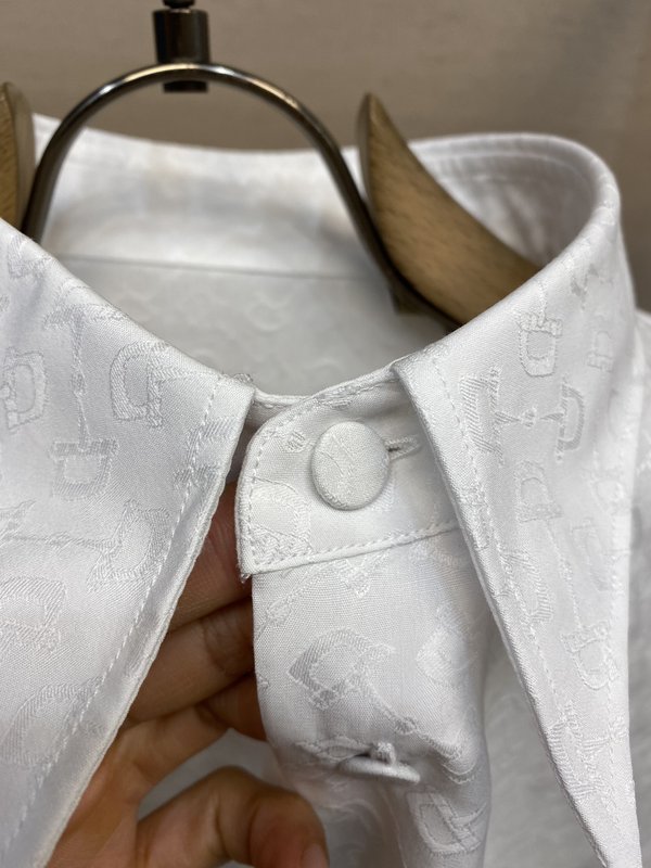 Gucci 신상 마구 걸쇠 자카드 면 셔츠 001-277964
