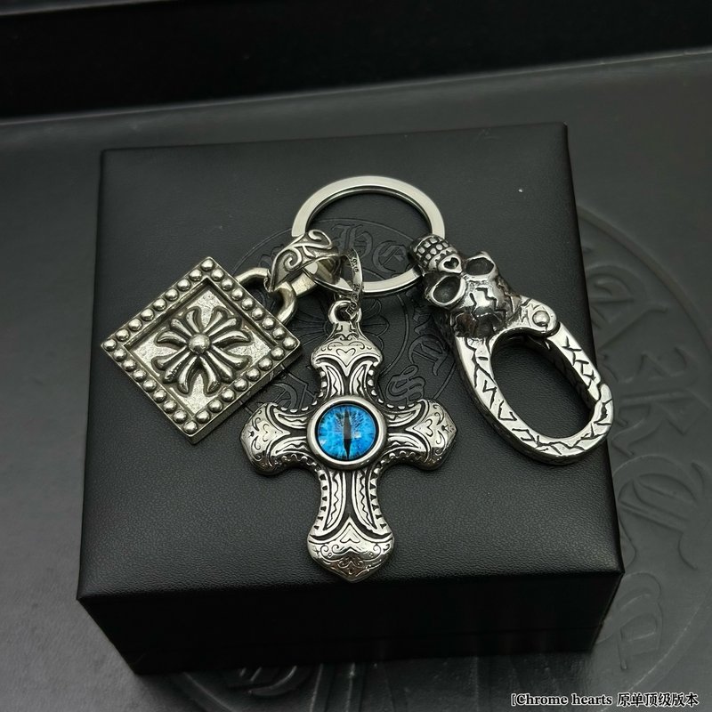 크롬 하트 열쇠고리 걸이 001-277997