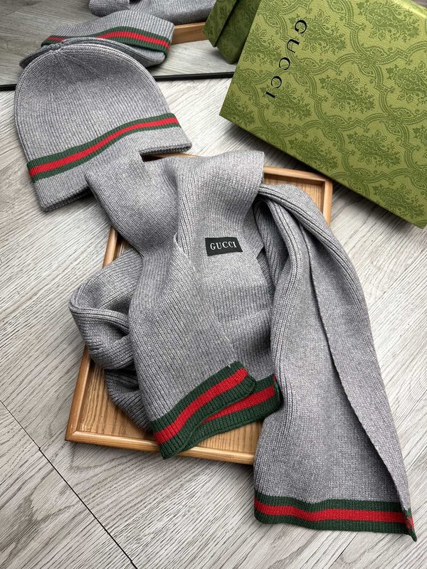 GUCCI 울 모자 머플러 세트 001-278033