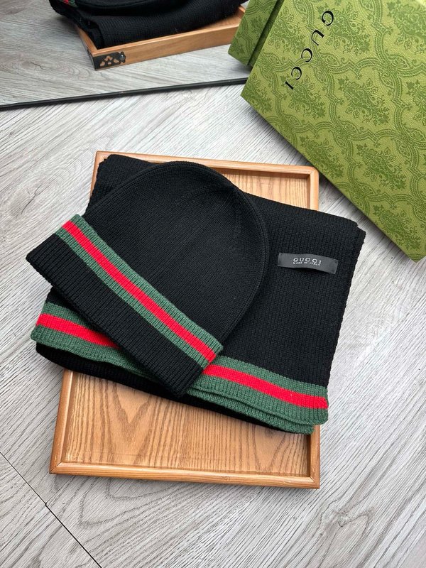 GUCCI 울 모자 머플러 세트 001-278033
