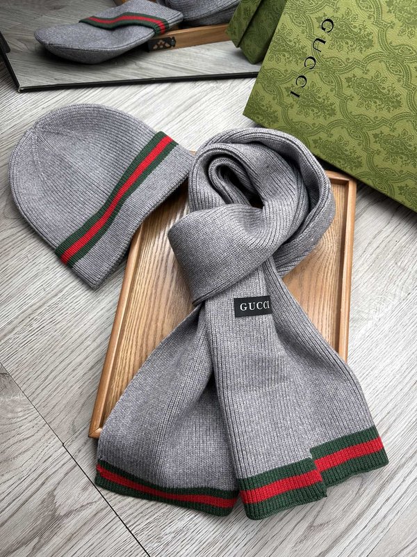 GUCCI 울 모자 머플러 세트 001-278033