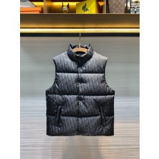 남녀공용 밀직 나일론 덕다운 스탠드칼라 패딩 조끼 001-278105