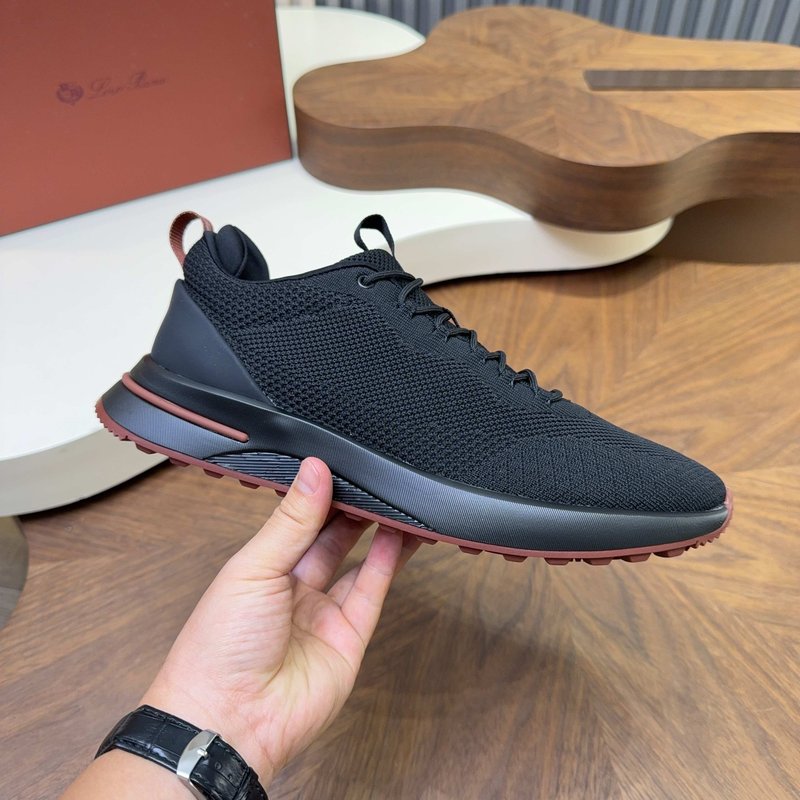Loro Piana 메쉬 소가죽 캐주얼 운동화 남성 001-278369