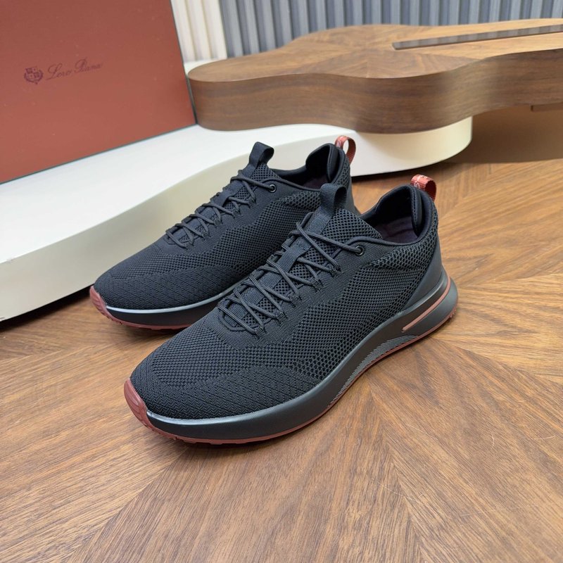 Loro Piana 메쉬 소가죽 캐주얼 운동화 남성 001-278369