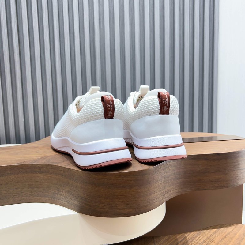 Loro Piana 메쉬 소가죽 캐주얼 러닝화 남성용 001-278383