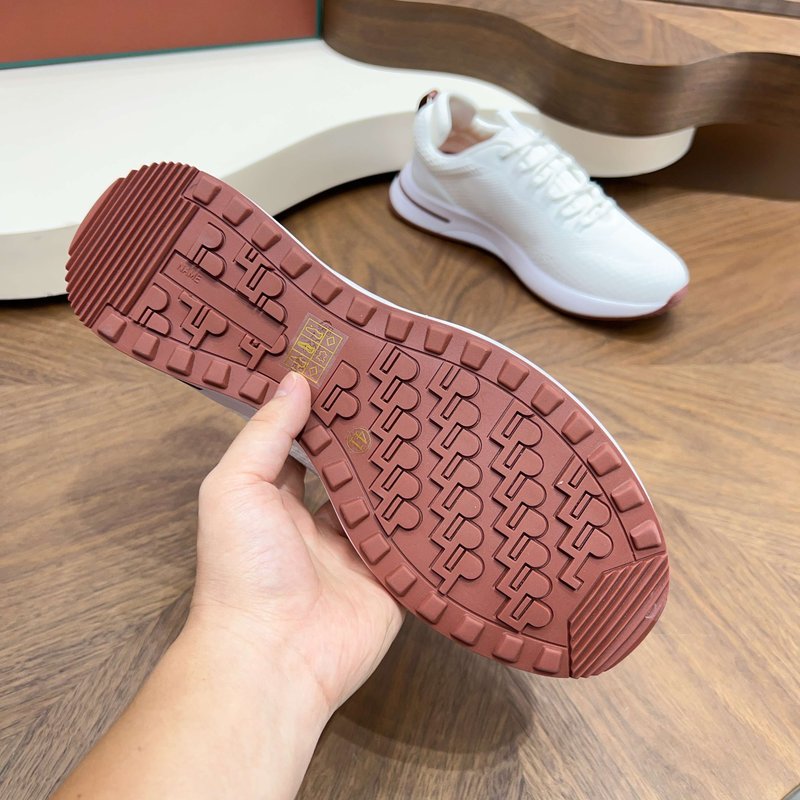 Loro Piana 메쉬 소가죽 캐주얼 러닝화 남성용 001-278383