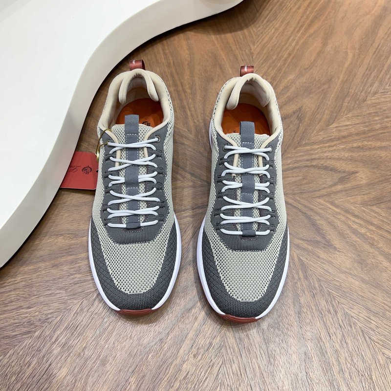 Loro Piana 메쉬 소가죽 캐주얼 운동화 남성 001-278385