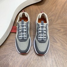 Loro Piana 메쉬 소가죽 캐주얼 운동화 남성 001-278385
