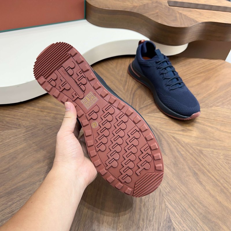Loro Piana 남성 메쉬 가죽 캐주얼 운동화 001-278388
