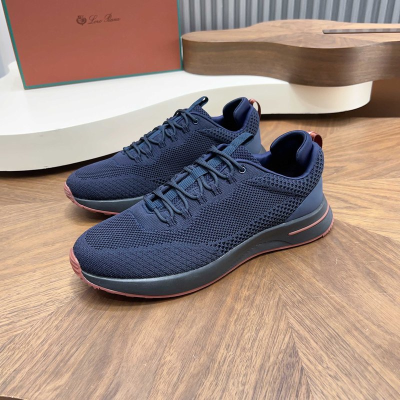 Loro Piana 남성 메쉬 가죽 캐주얼 운동화 001-278388