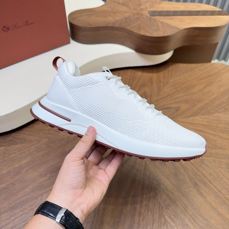 Loro Piana 메쉬 소가죽 캐주얼 운동화 남성용 001-278411