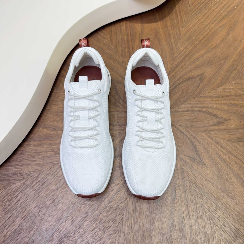 Loro Piana 메쉬 소가죽 캐주얼 운동화 남성용 001-278411