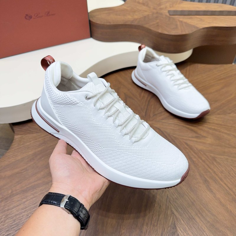 Loro Piana 메쉬 소가죽 캐주얼 운동화 남성용 001-278411